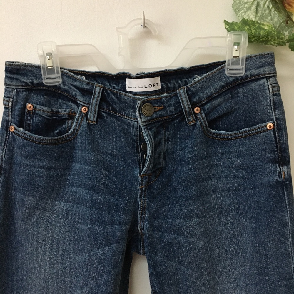 Loft Button Fly Colorblock Jeans - Picture 3 of 6